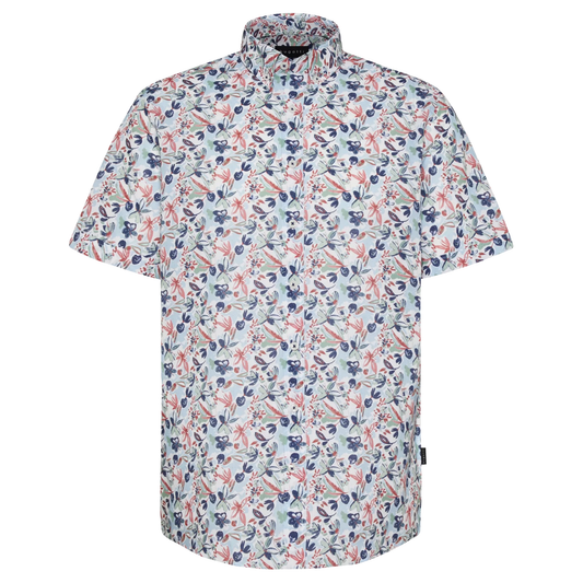 Bugatti Men's Short Sleeve Shirt - Floral Print
