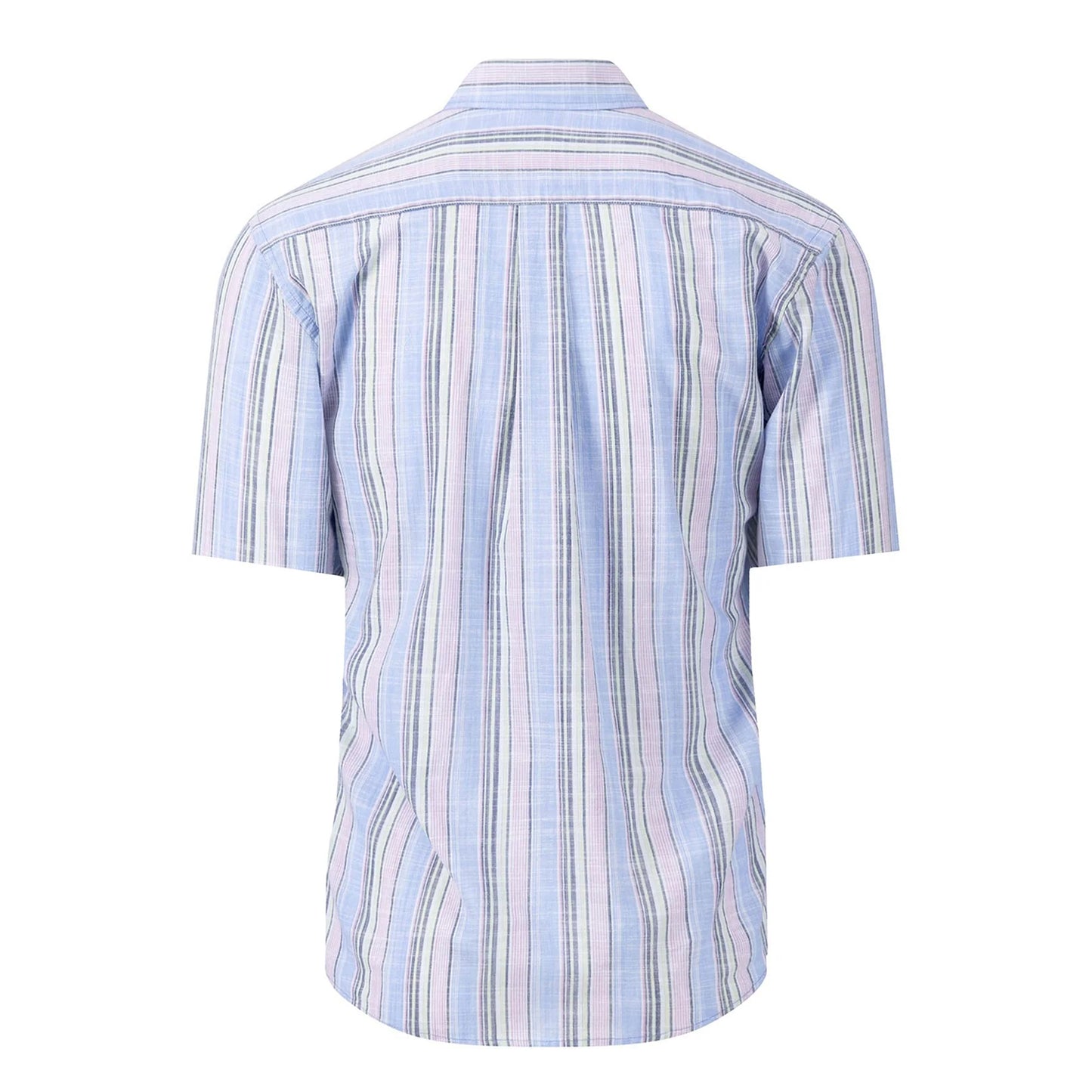 Fynch-Hatton Men's Short Sleeve Shirt Lavender Stripe