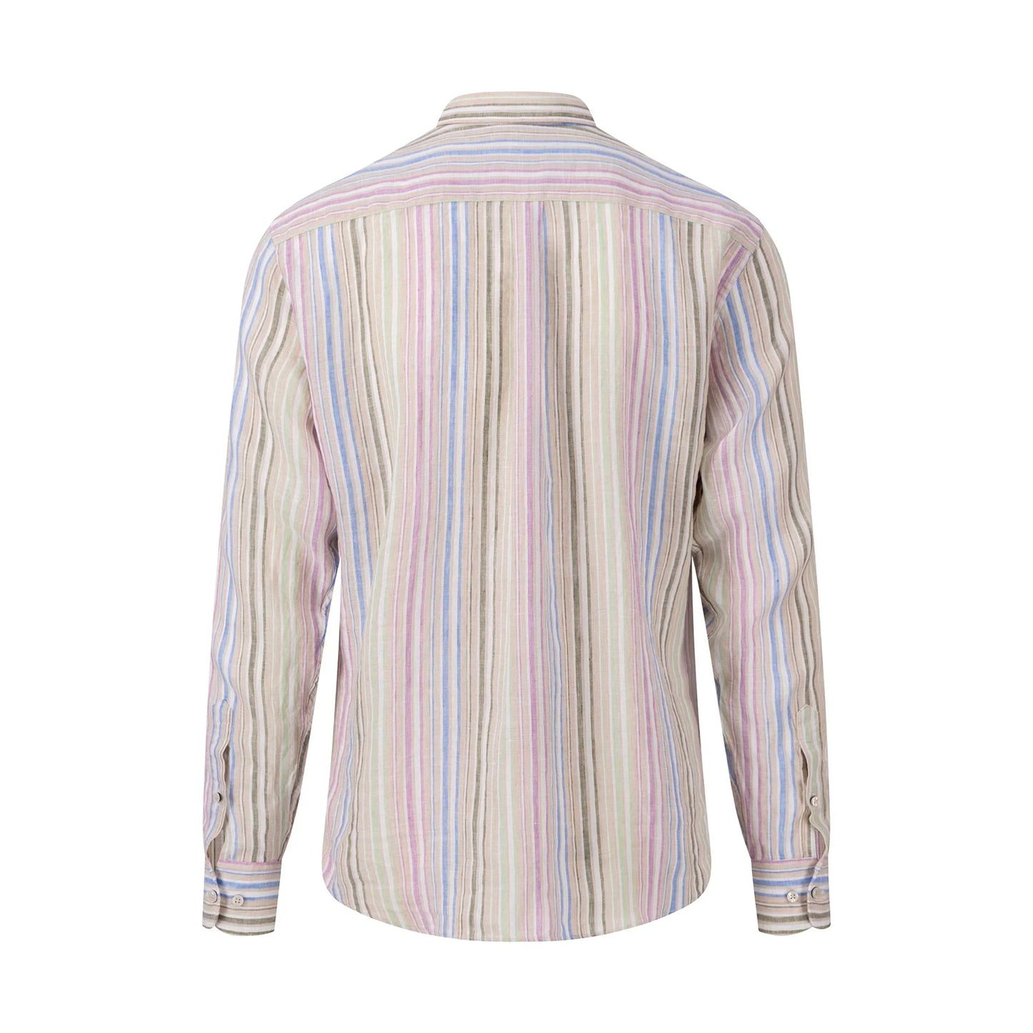 Fynch-Hatton Men's Pure Linen Striped Long Sleeve Shirt