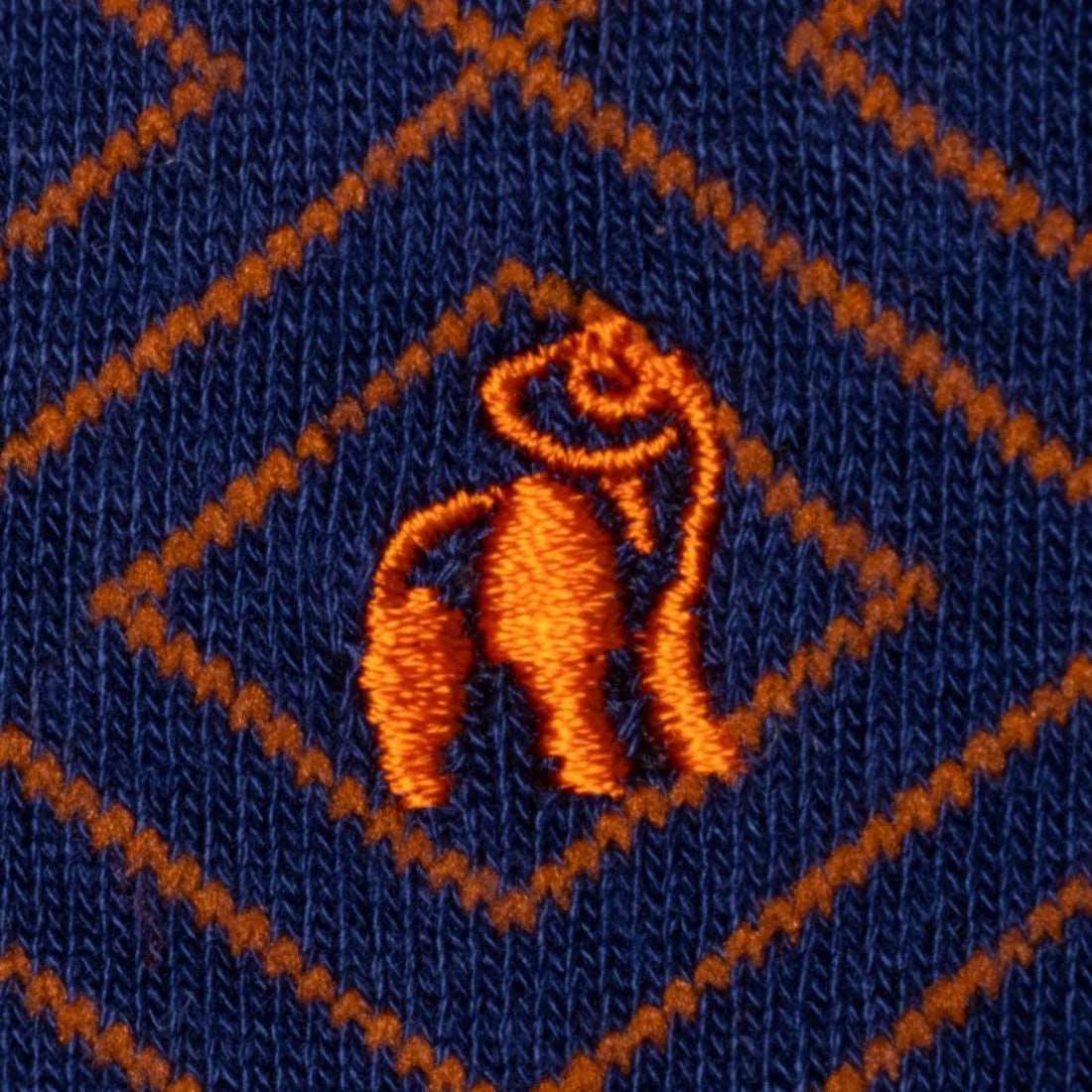 Swole Panda Orange Diamond Bamboo Socks