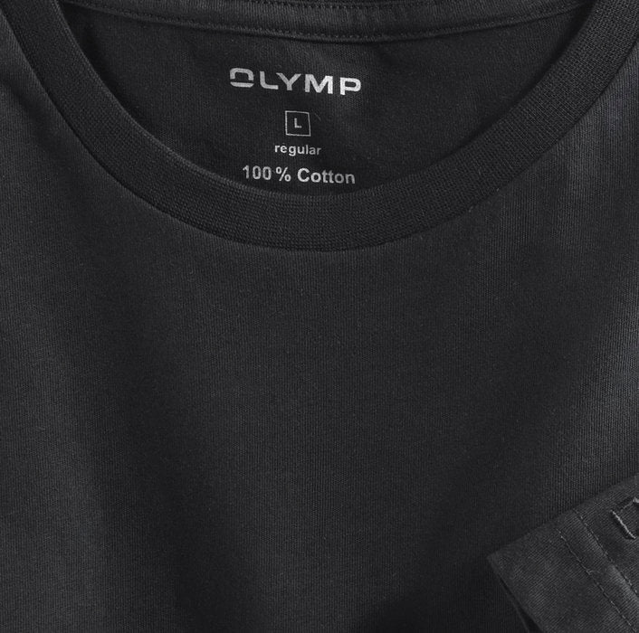 Olymp Men's Black Crew Neck T-Shirt Twin Pack - Classic Essentials