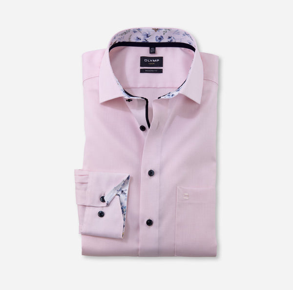 Olmyp Luxor Modern Fit Shirt Pink Weave