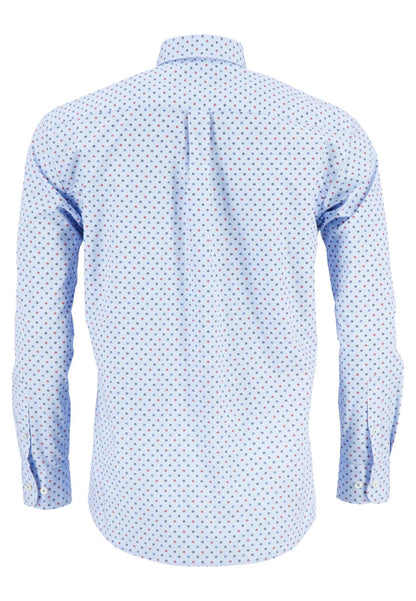 Fynch-Hatton Flower Print Blue Long Sleeve Shirt