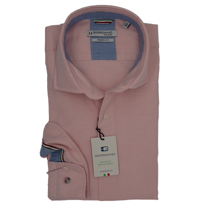 Giordano Oxford Plain Pink Long Sleeve Shirt