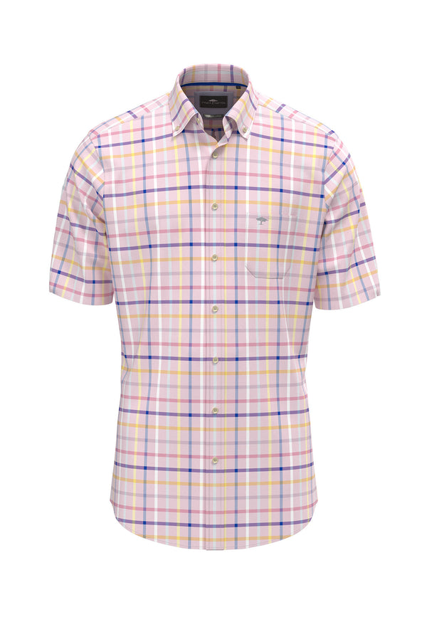 Fynch Hatton Summer Oxford Check Short Sleeve Shirt
