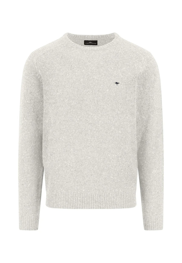 Fynch Hartton Wool-Blend Sweater With Round Neck