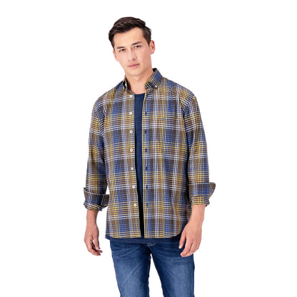 Fynch-Hatton Men's Long Sleeve Check Shirt Multi Colour