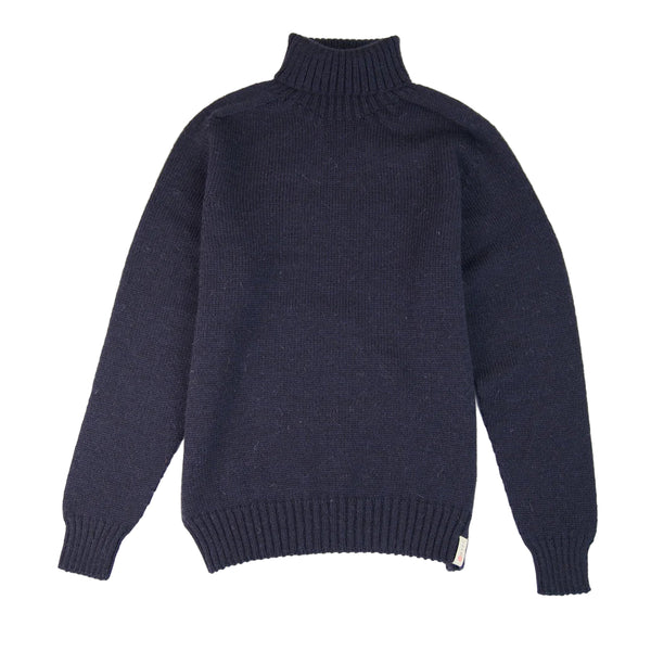 Mars British Wool Seamless Submariner Jumper - Navy