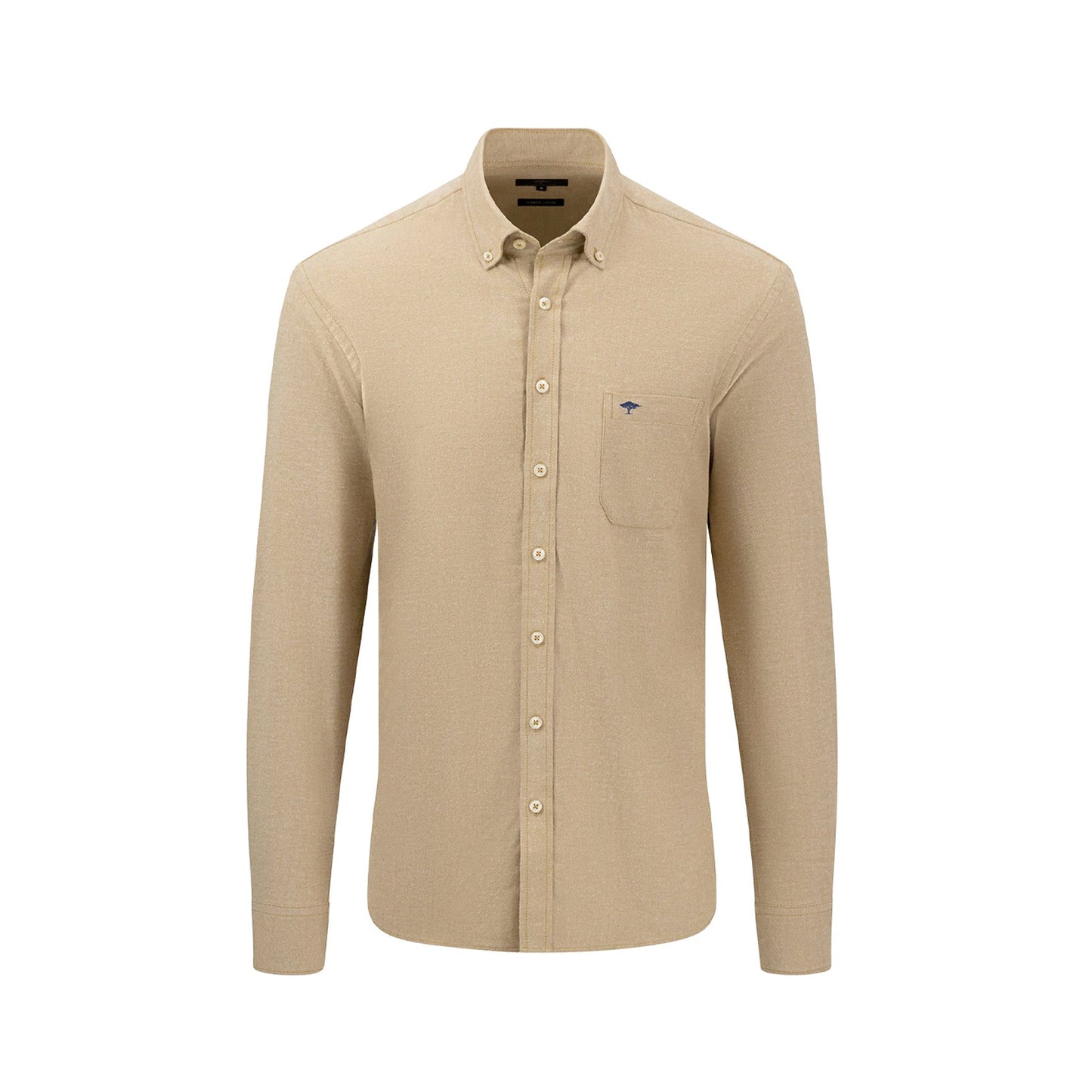 Fynch-Hatton Camel Men's Plain Flannel Shirt