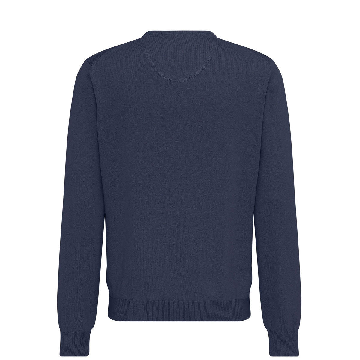 Fynch Hatton Men's Blue V Neck Sweater Superfine Cotton