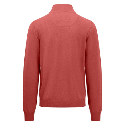 Fynch-Hatton Men's 1/4 Zip Troyer Sweater Orient Red