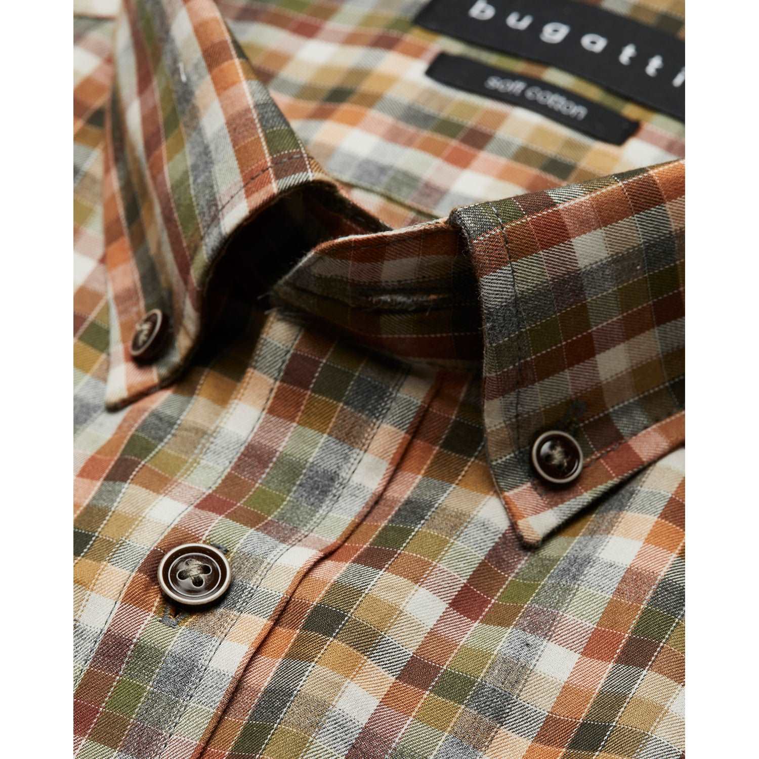 Bugatti Men's Shirt Long Sleeve Small Check