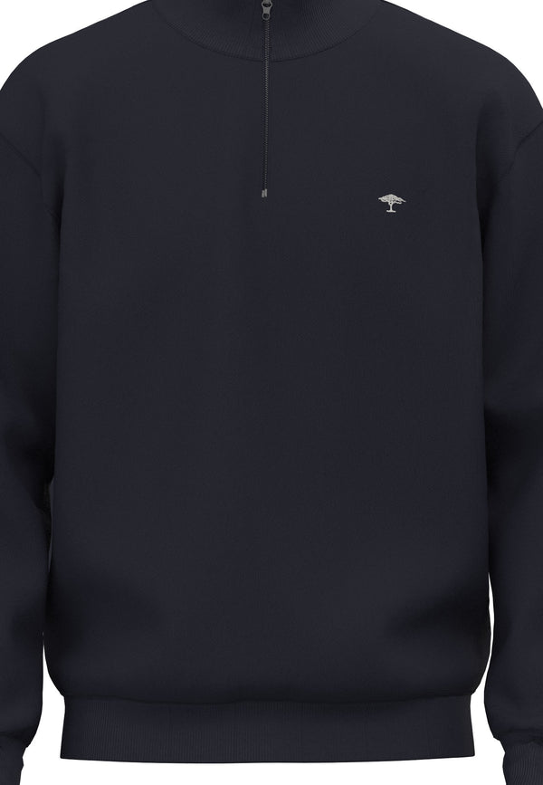 Fynch Hatton Structured Interlock Troyer sweater