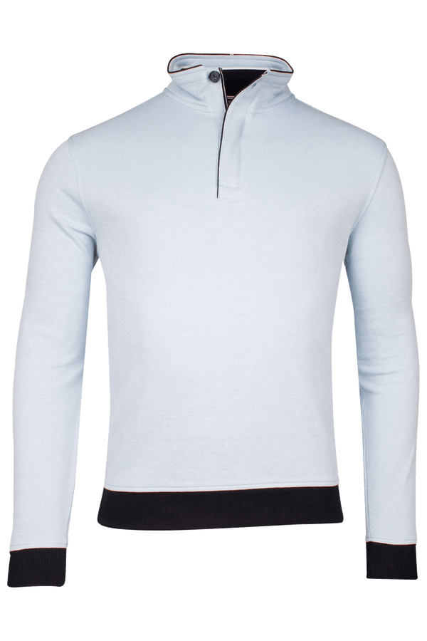 Baileys 1/2 Zip Navy Trim Sweatshirt