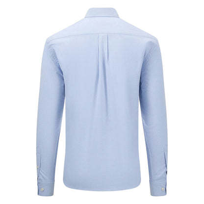 Fynch-Hatton Pale Green Men's Blue Flannel Shirt