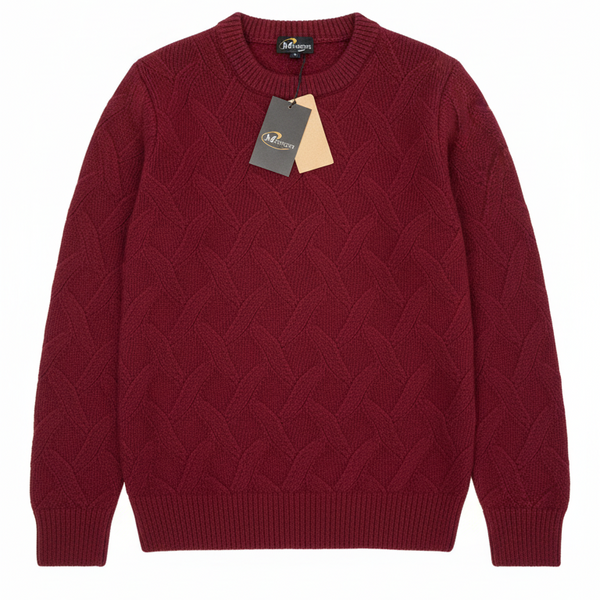 Massoti Chunky Knit Cross Weave Jumper