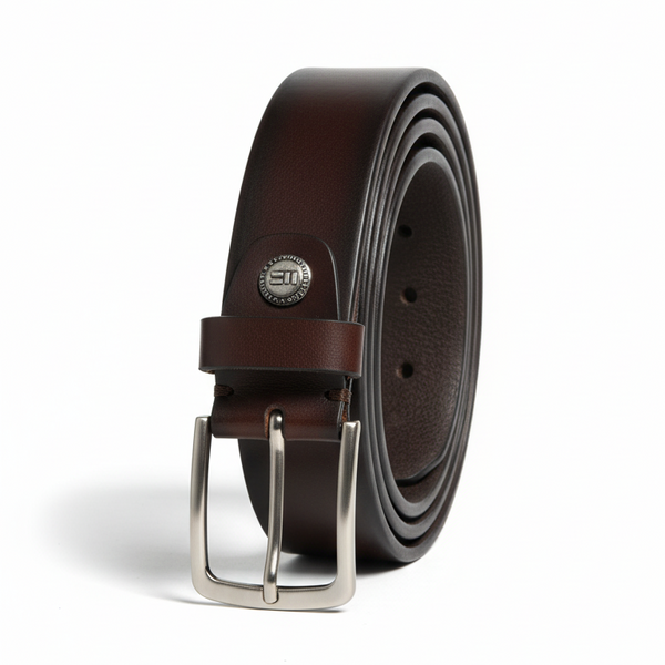 Miguel Bellido Men’s Genuine Leather Belt in Brown