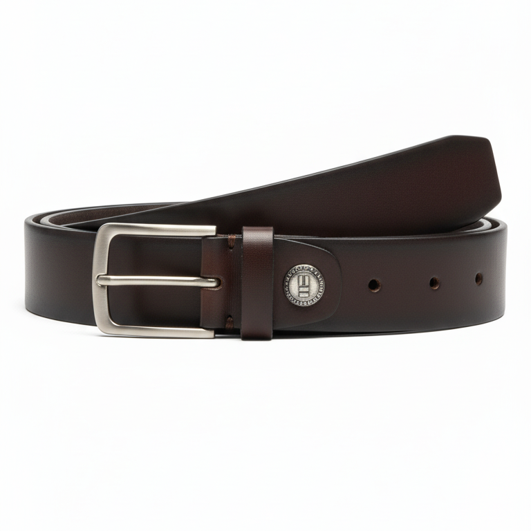 Sportoli Men's Genuine Leather Casual Belt - Classic Stitched Design, Black/Brown/Tan, Sizes 32-56