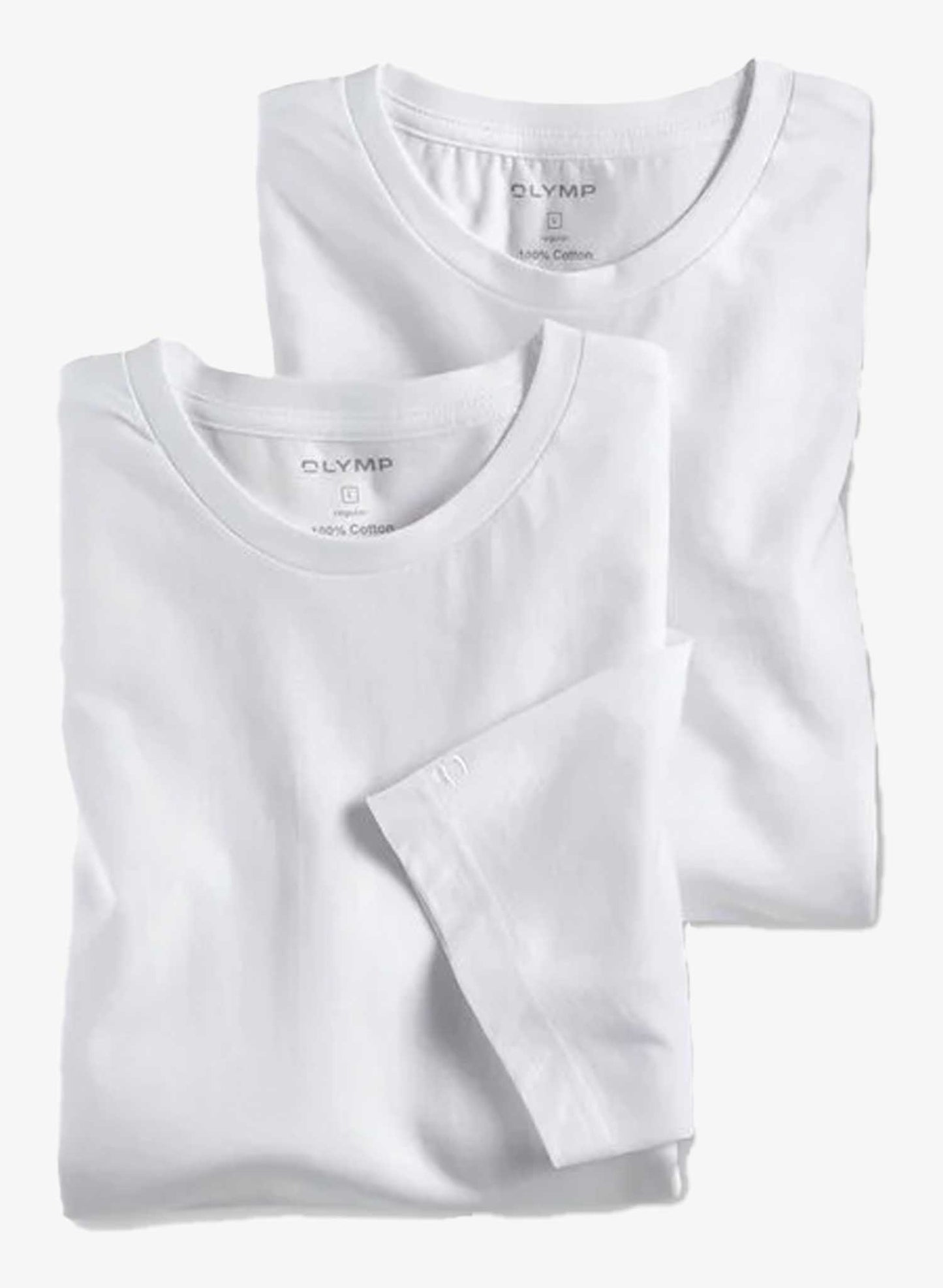 olymp mens white t shirts twin pack front