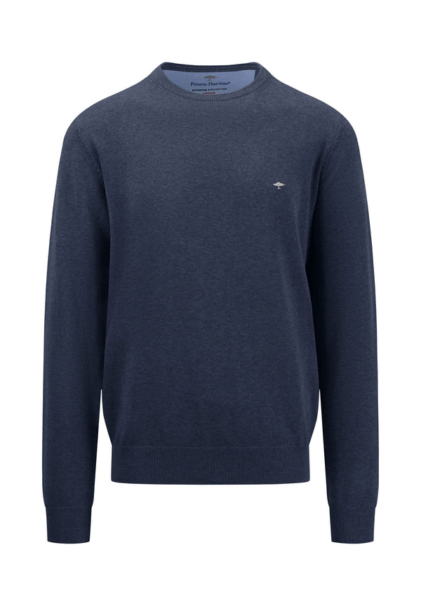 Fynch Hatton Cotton Crew-Neck Jumper