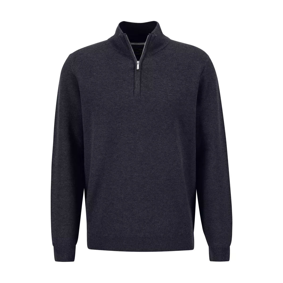 Fynch-Hatton Men's Troyer-Zip Sweater Navy
