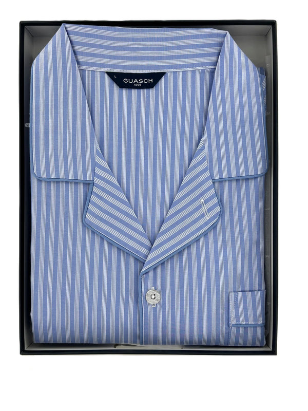 Guasch Printed Striped Pyjama Set - 100% Cotton