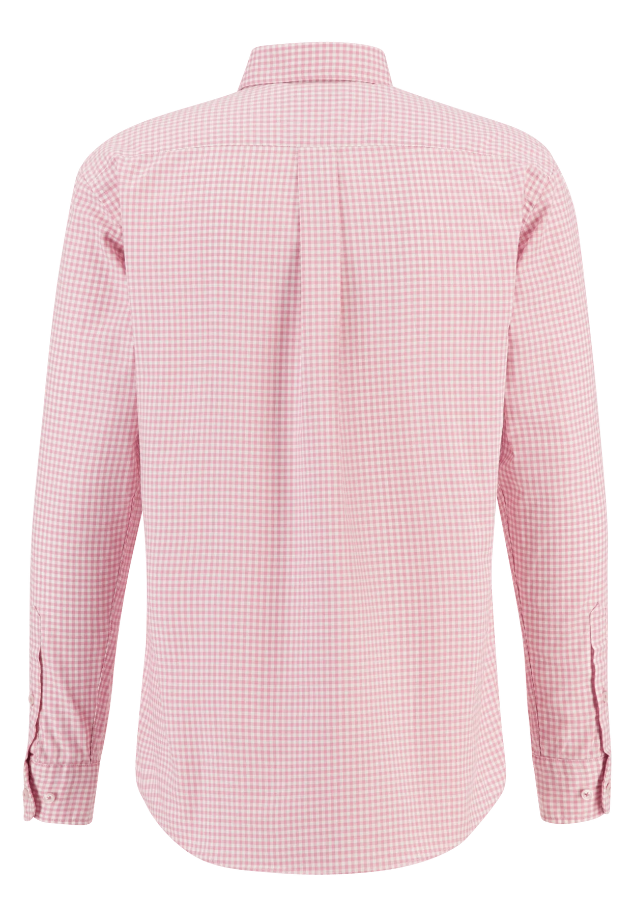 Fynch-Hatton Premium Oxford Lilac Gingham Long Sleeve Shirt back