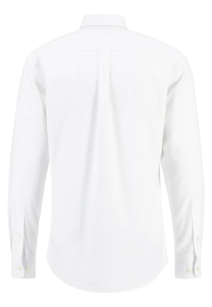 Fynch-Hatton Comfort Stretch Long Sleeve Shirt Button Down White