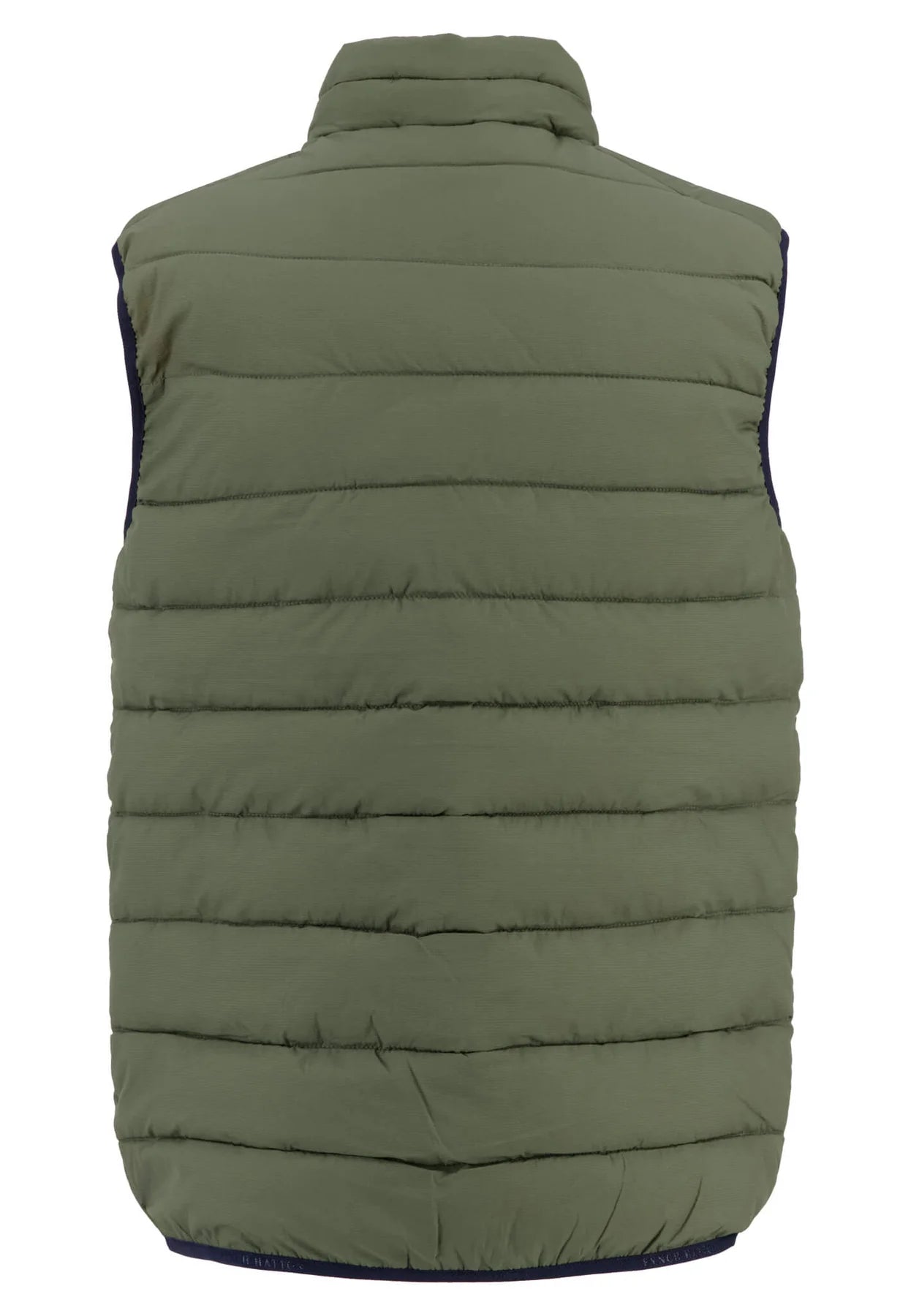 Fynch-Hatton Quilted Top Padded Gilet Olive Green Back