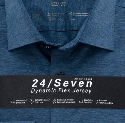 Olymp 24/Seven All-Time Long Sleeve Shirt Blue Marl