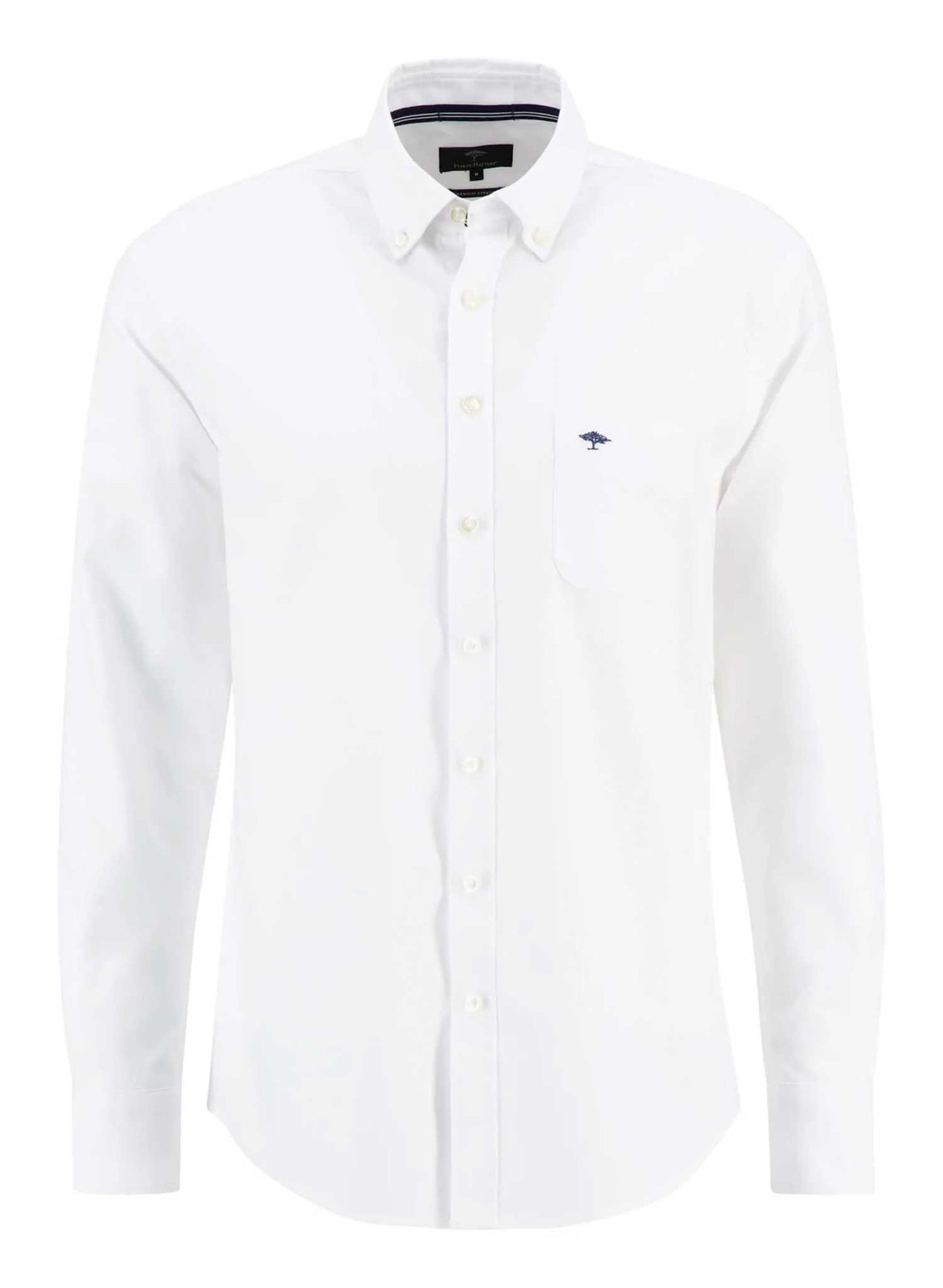 Fynch-Hatton Comfort Stretch Long Sleeve Shirt Button Down White