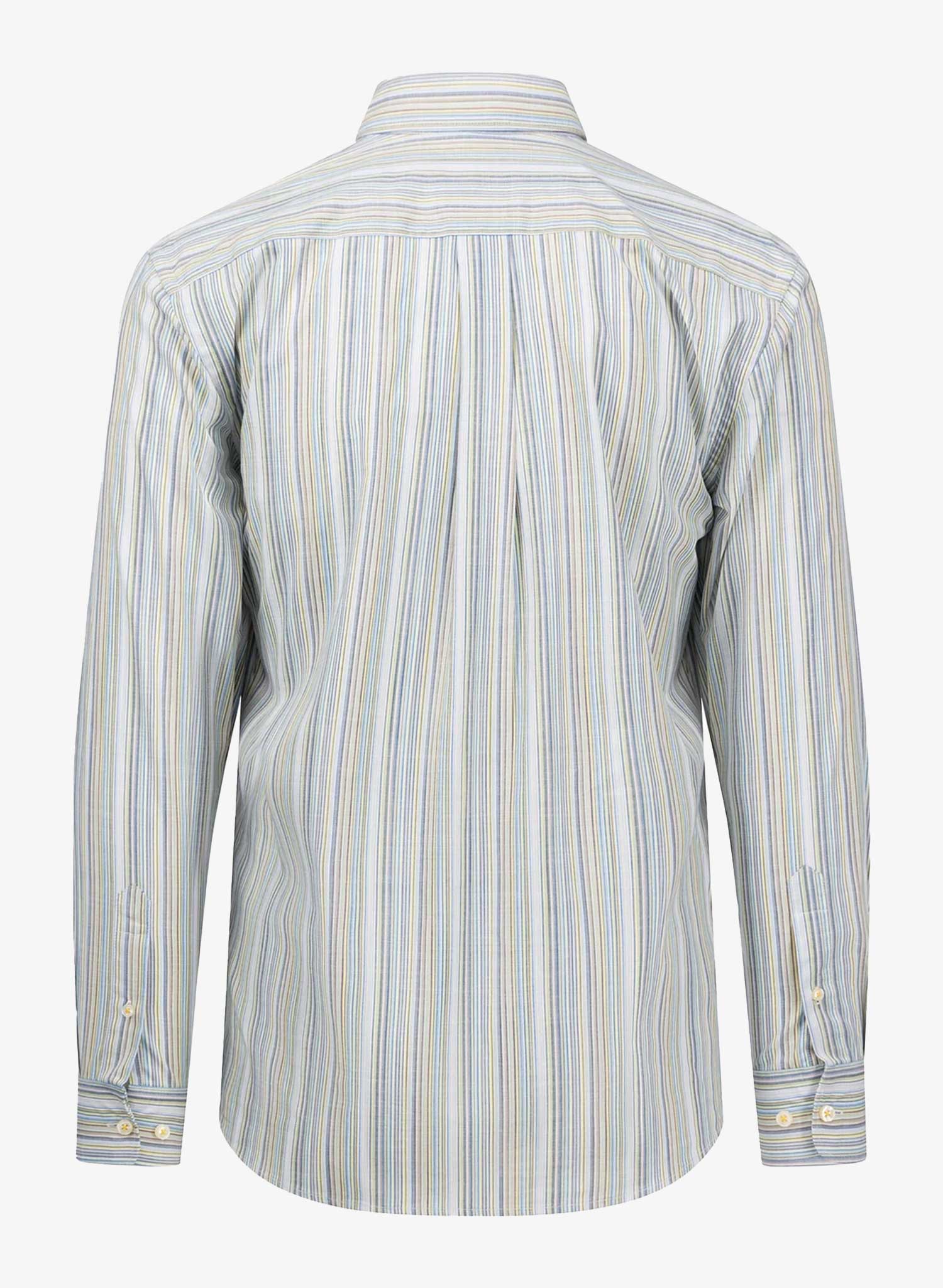 Fynch-Hatton Shirt Fine Stripe Soft Sun Long Sleeve Back