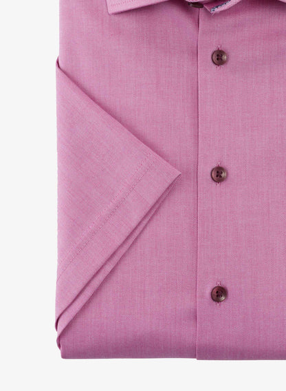 Olymp Luxor Modern Fit Short Sleeve Shirt Pink